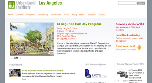 ULI Los Angeles website